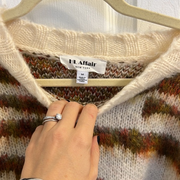 HL Affair multi color wide stripe sweater - Picture 2 of 6